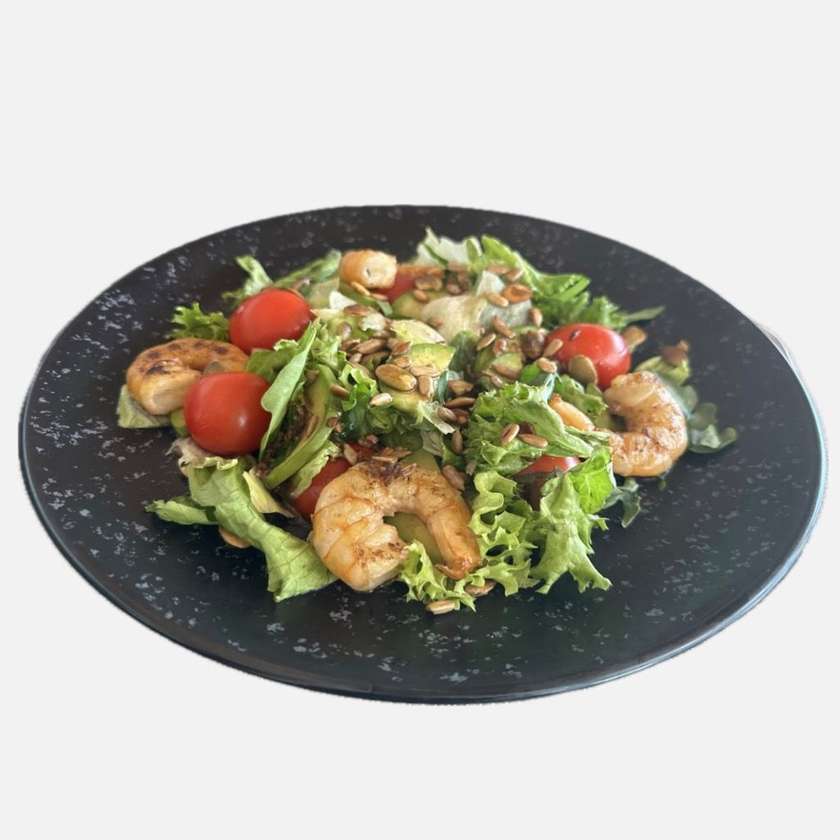 Shrimp Salad with Seed Granola