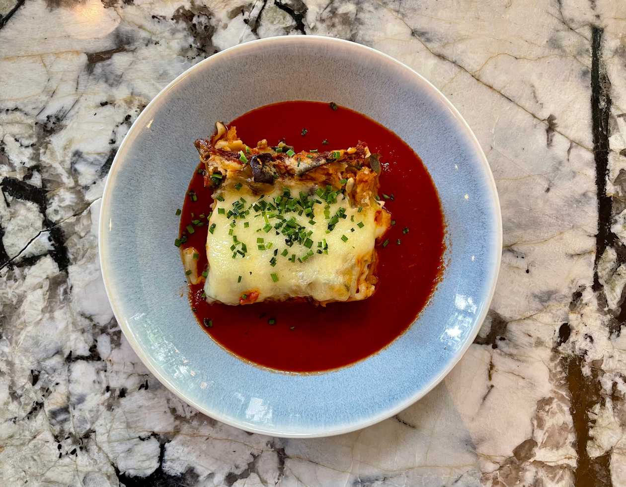 350g Zeleninové lasagne, paradajková omáčka, bazalka, mozzarella  1,3,7