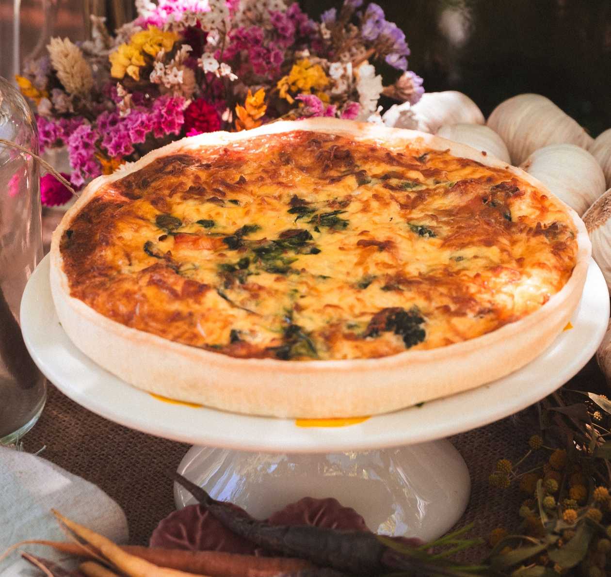Quiche de Camarão e Espinafres 8P