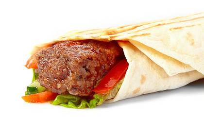 Naan Kebab with Chips