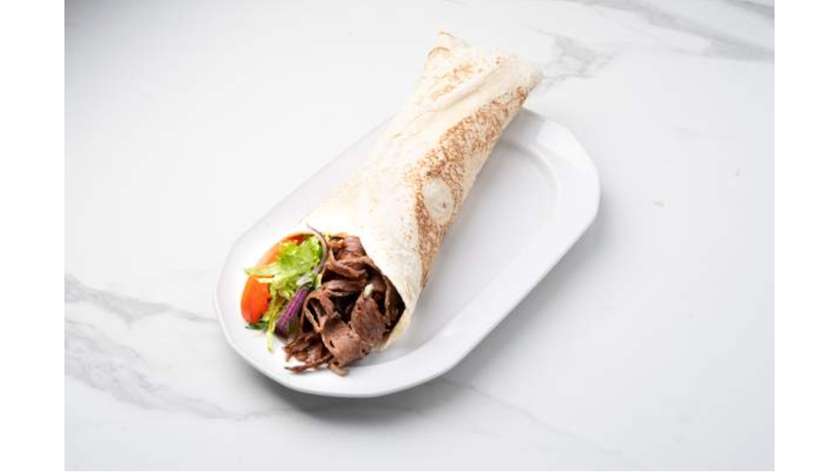 Kebab with yellow cheese and mixed meat 170g