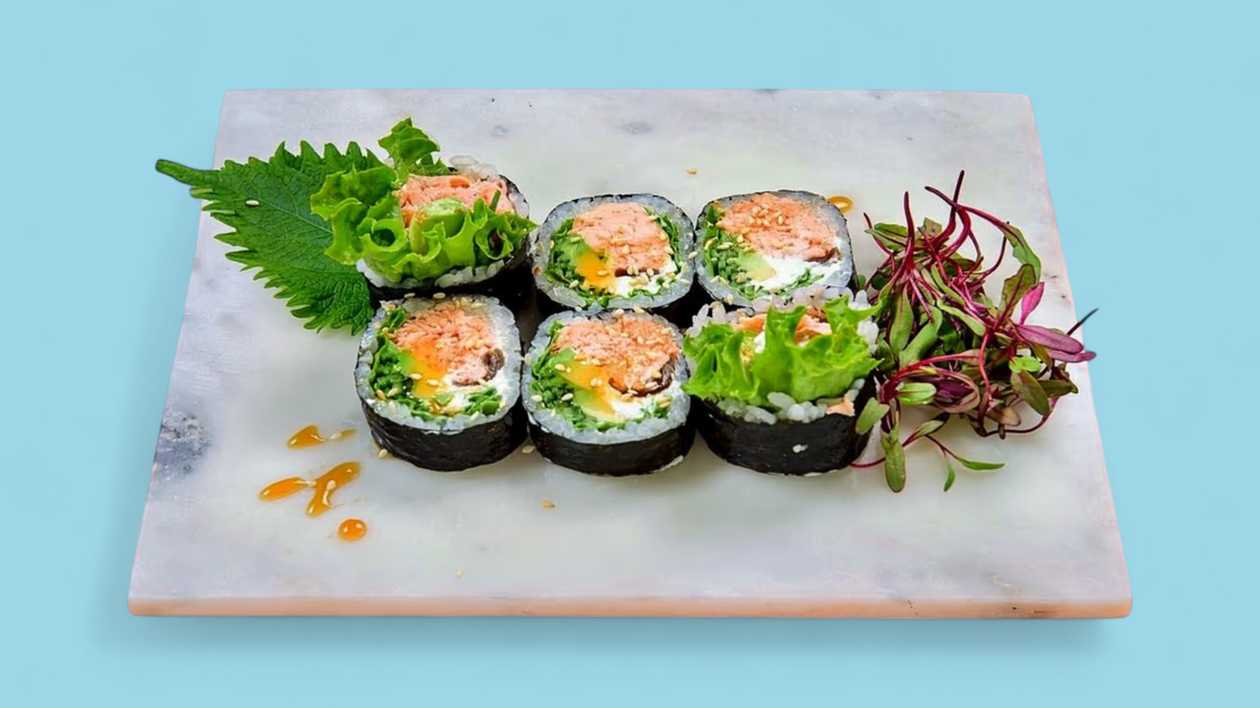 Philadelphia maki pieczony łosoś 6 szt.