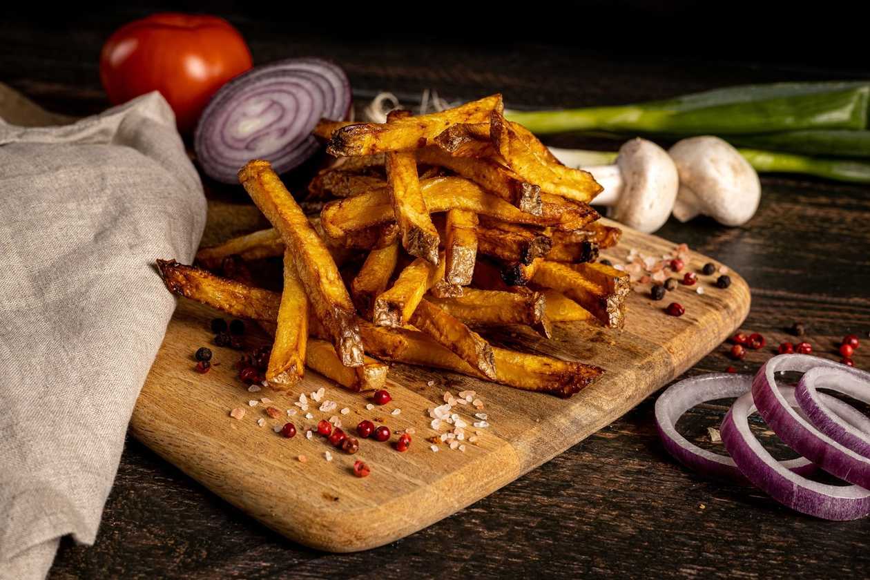 Large portion of fries