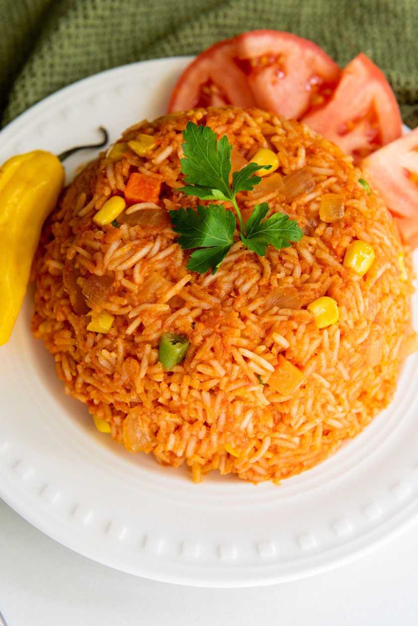 Plate of Jollof Rice Only