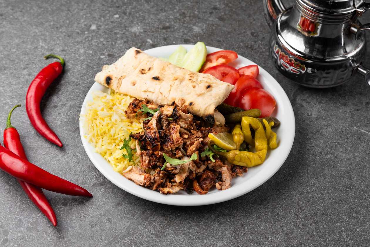 Kebab Plate with Rice