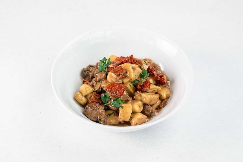 Bezlepkové Gnocchi con Lombata di Maiale