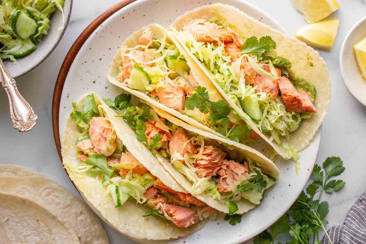 Spicy Salmon Tacos