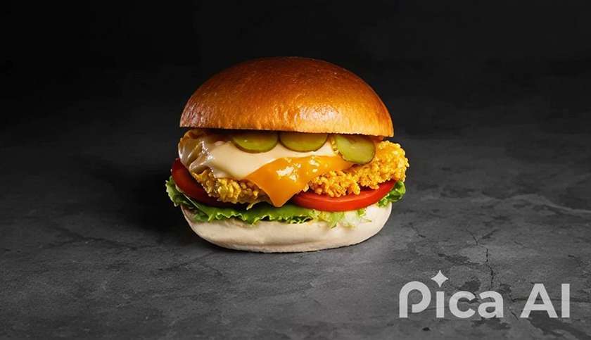 Fried chicken burger