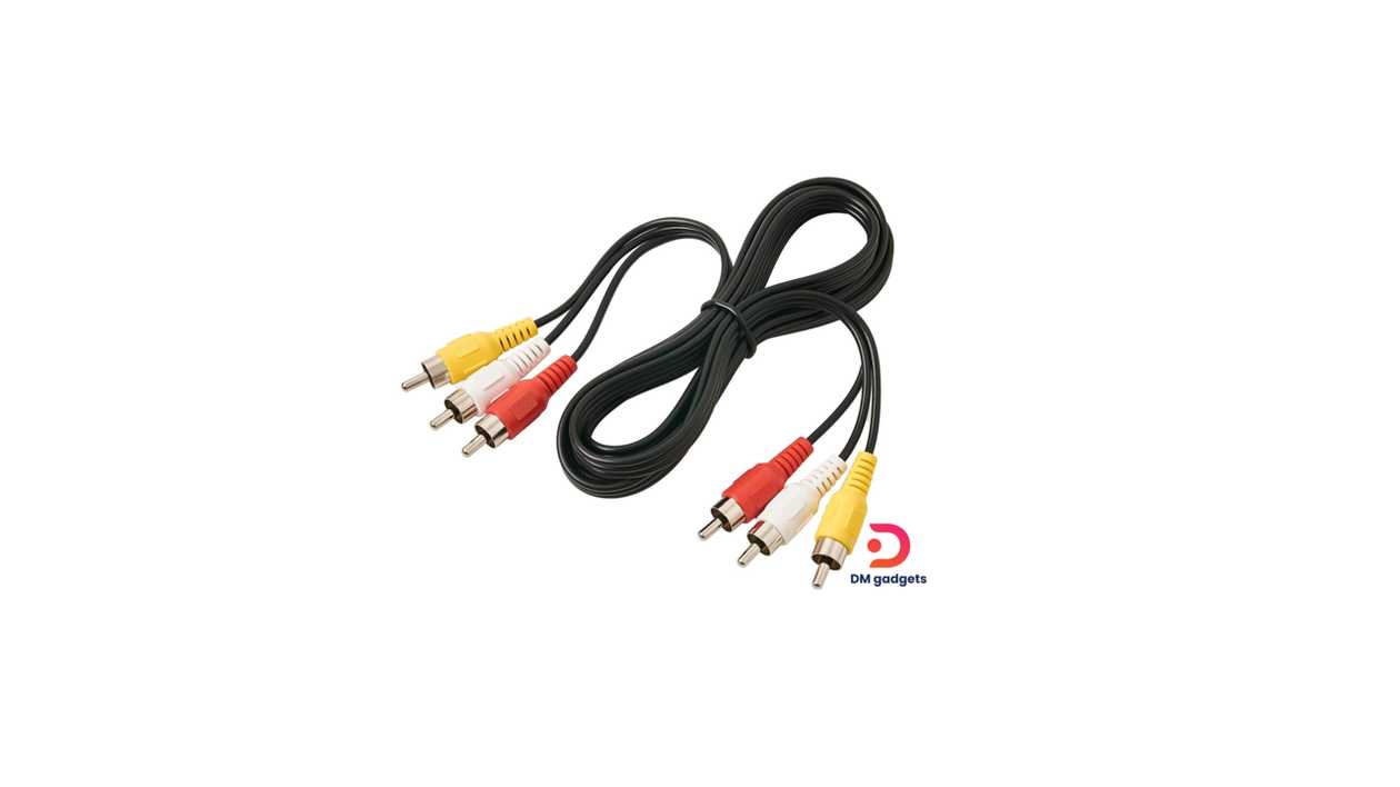 #016B#DM®3 RCA to RCA Composite Video + Stereo L/R Audio Cable – Black