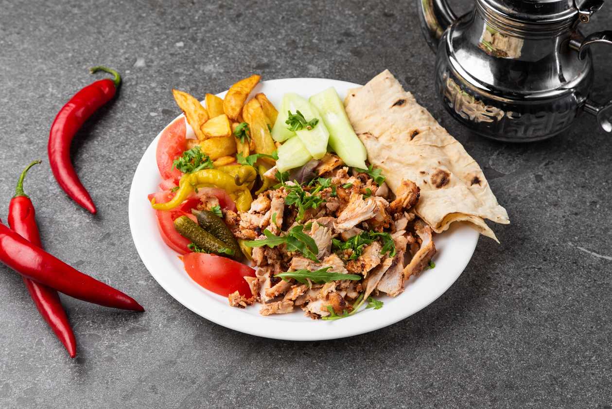 Kebab Plate with Fries