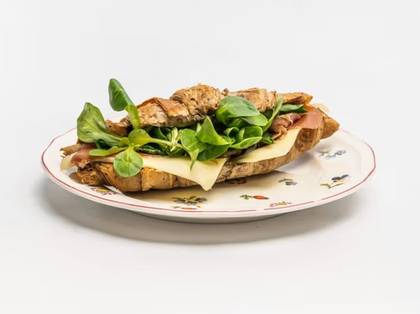 Croissant filled with Prosciutto and Cheese