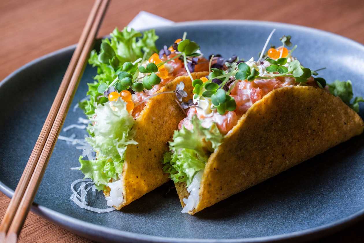 Salmon Cheese Tacos
