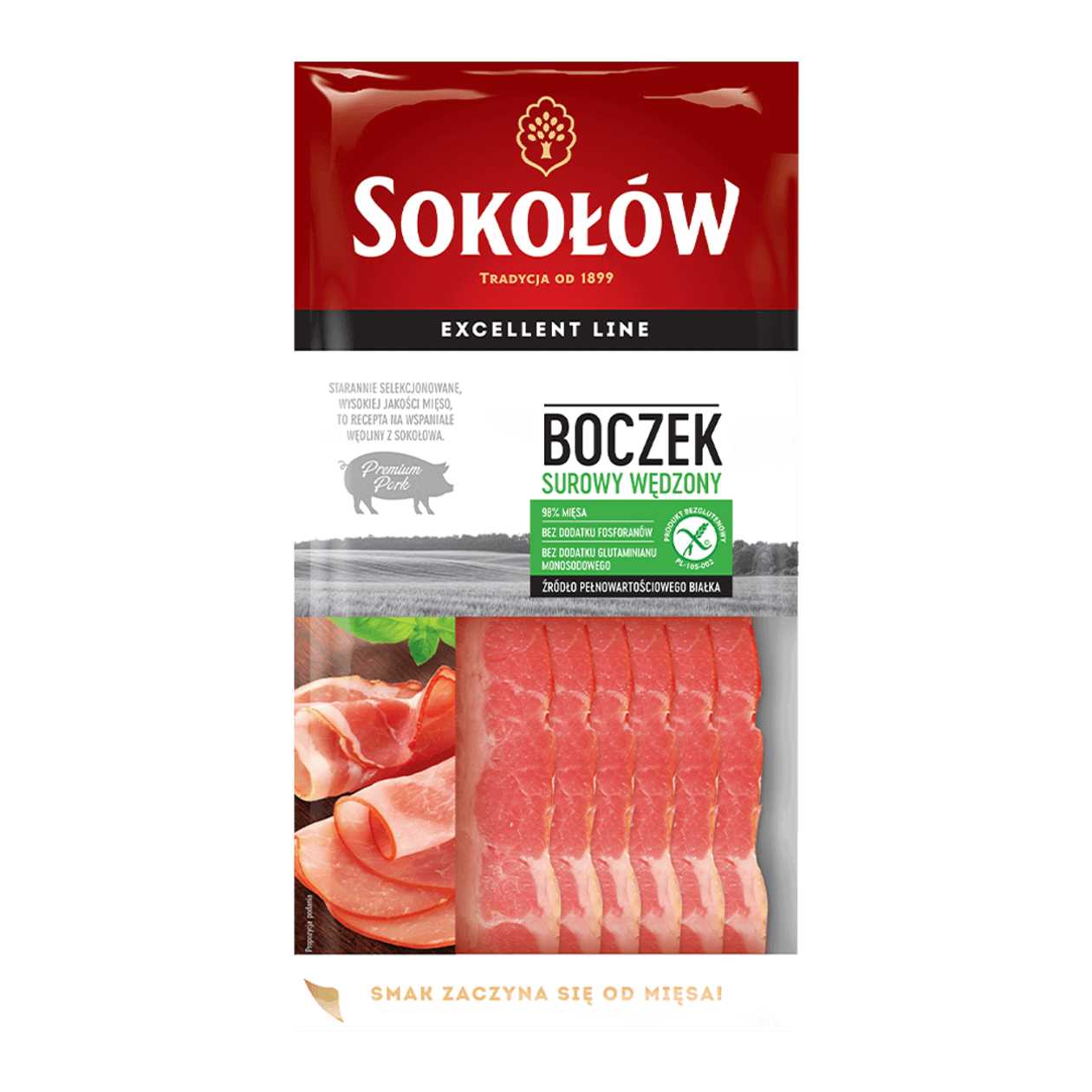 Sokołów raw smoked bacon 100g