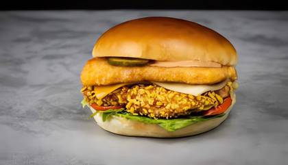 Cheese Fried Chicken Burger
