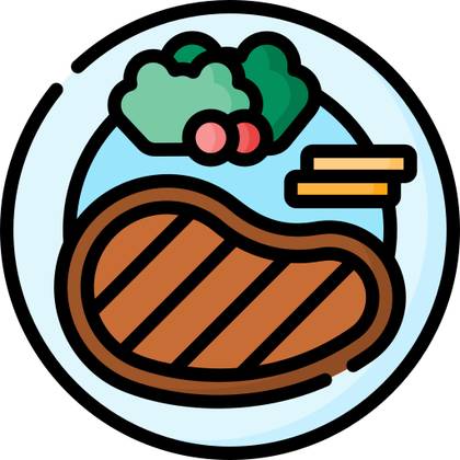 COASTE DE VITEL CU CARTOFI GRATINATI SI SALATA DE VARZA