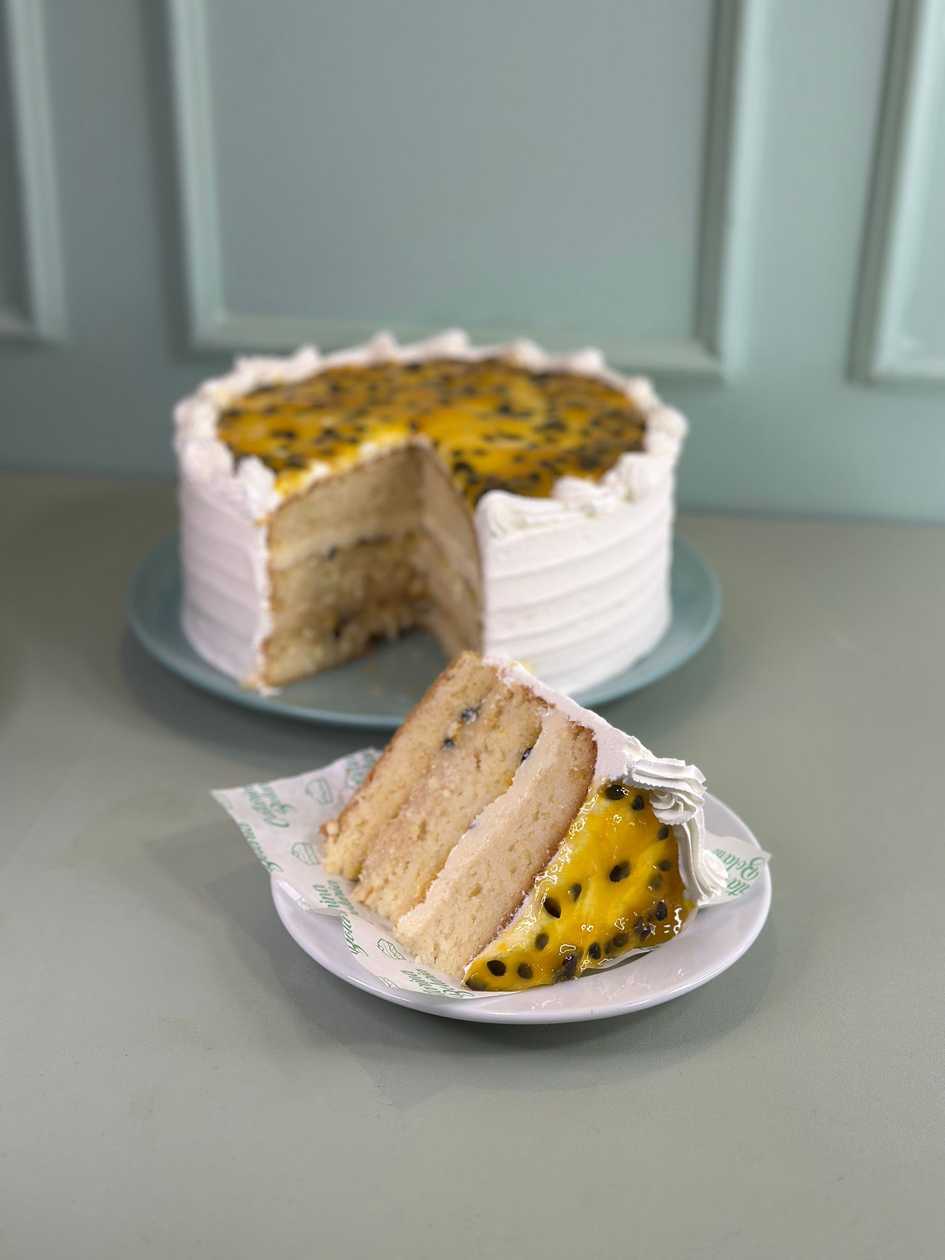 Passion Fruit Cake Slice