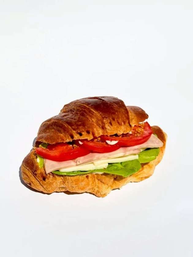 Croissant with ham