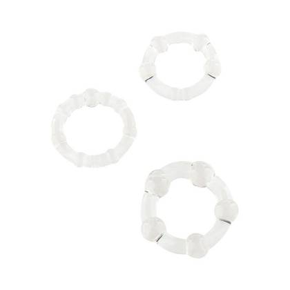 STAY TITAN HARD PENIS RINGS CLEAR 3 Restricting Rings