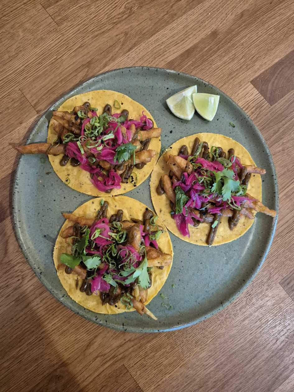 Tacos cu fasole crocanta și aioli