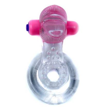 Tongue Double Ring Double Vibrating Penis Ring