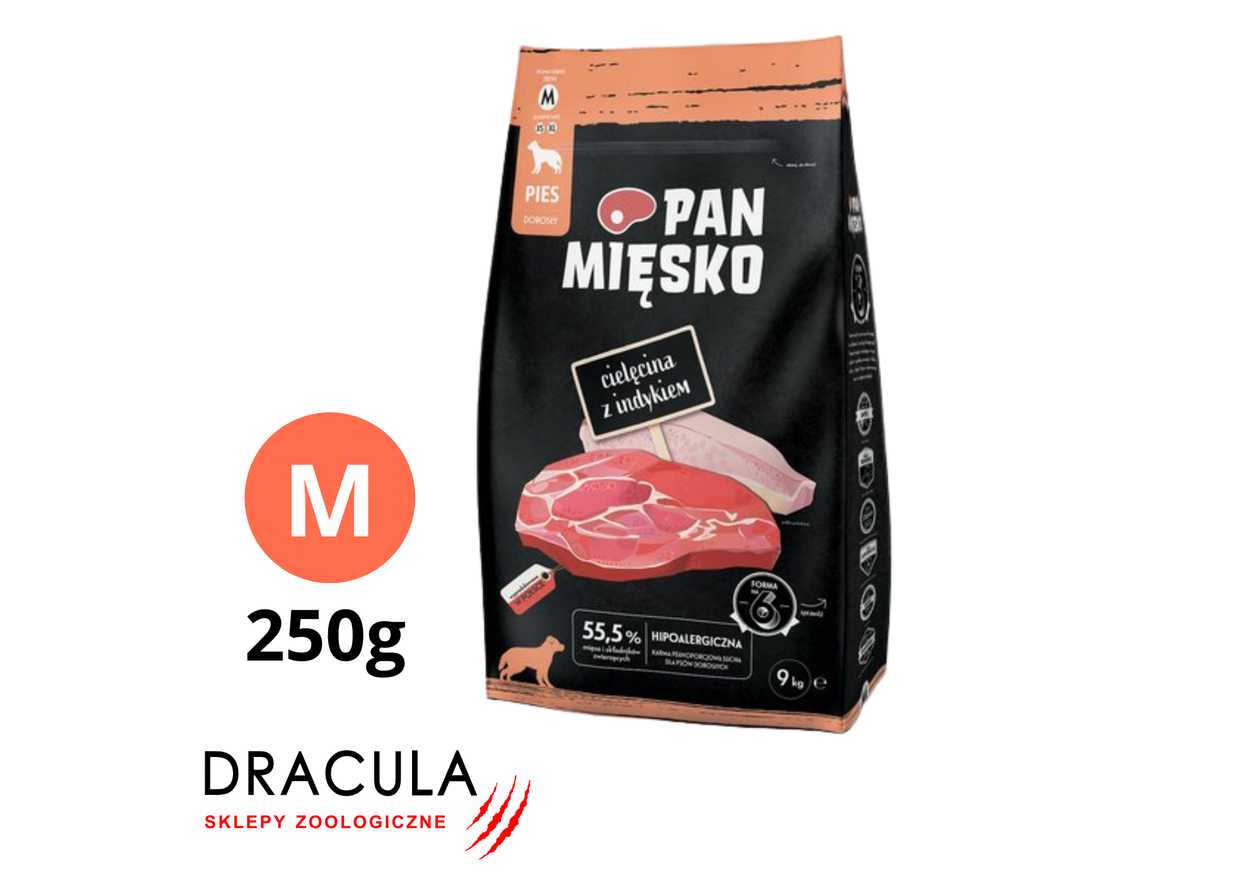 Karma na wagę Pan Mięsko - cielęcina z indykiem M 250g