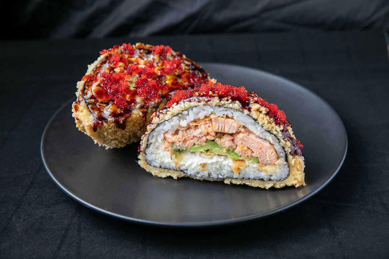 Sushi - burger z pieczonym łososiem 450g
