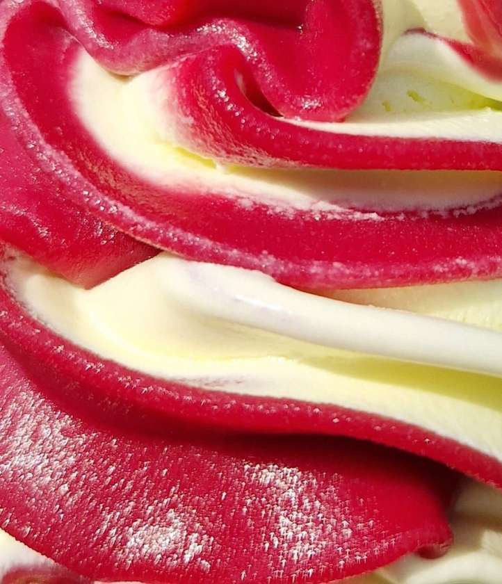Mixed: Raspberry and Vanilla (sorbet+cream)