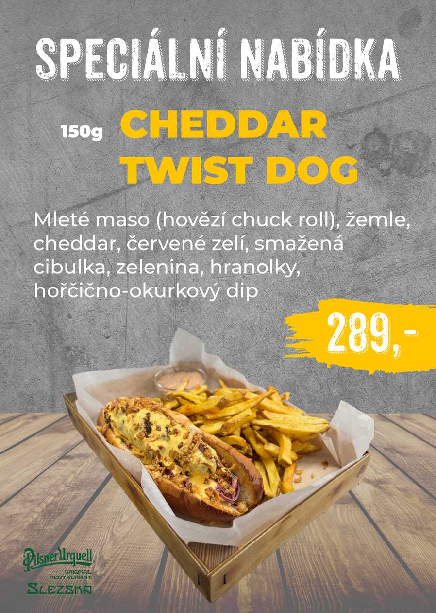 Cheddar Twist Dog