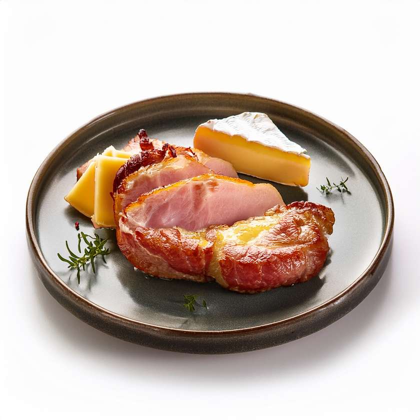 Vepřový steak se šunkou a hermelínem