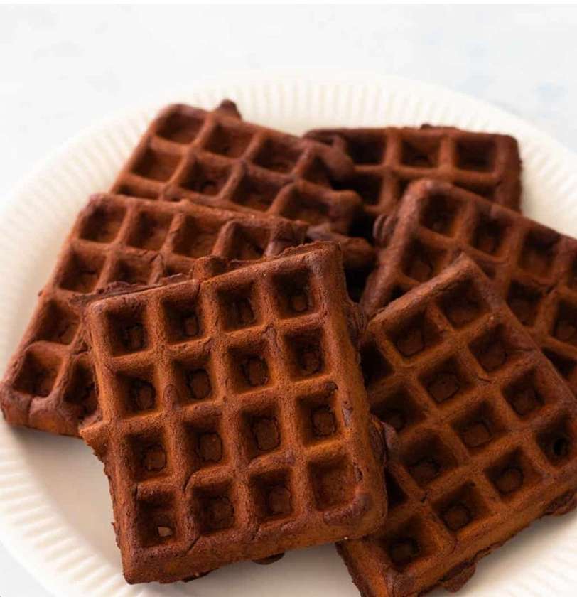 Classic chocolate waffles