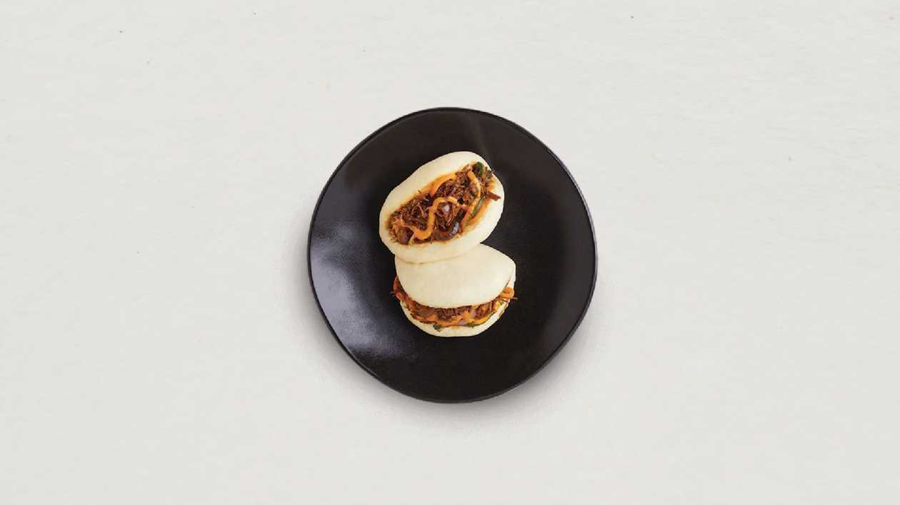 1+1 115. Korean Barbecue Beef And Pickled Red Onion Bao Bun
