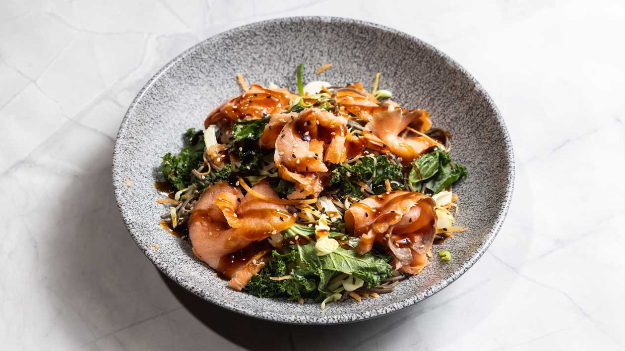 Superfood Smoked Salmon Noodle Salad