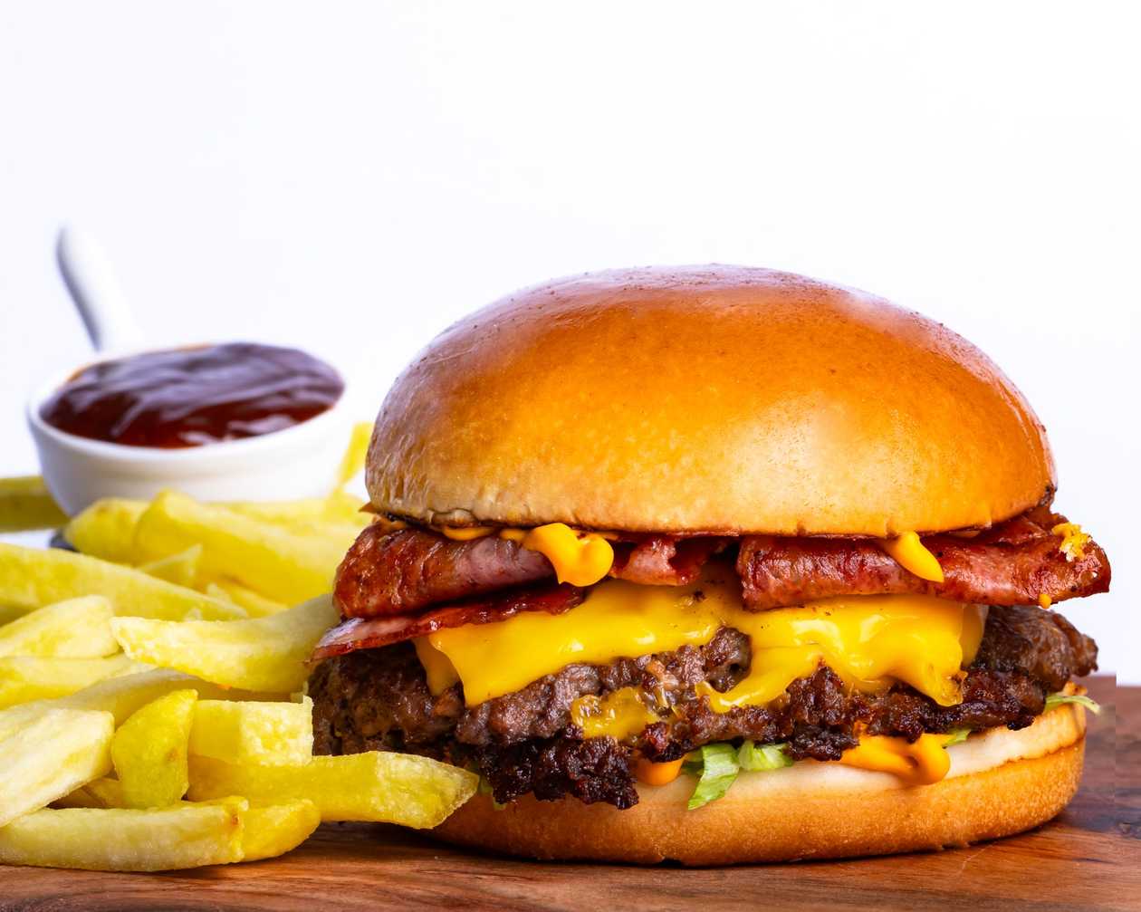 Smashed Bacon & cheddar Burger
