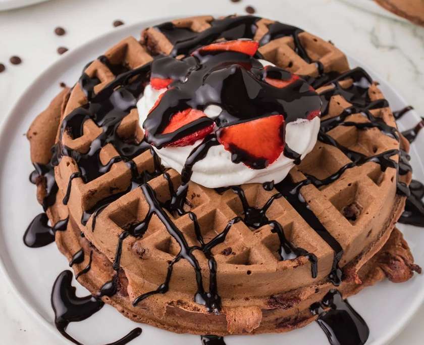 Double chocolate waffles