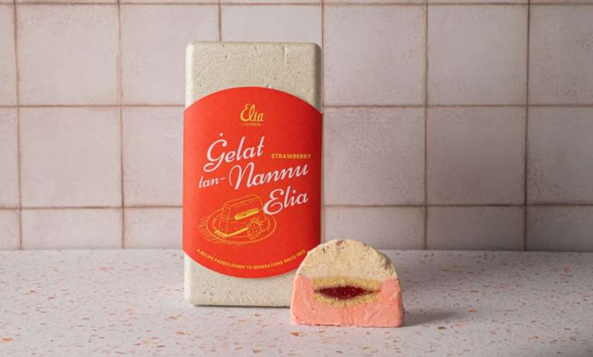 Il-ġelat tan-nannu - strawberry/classic