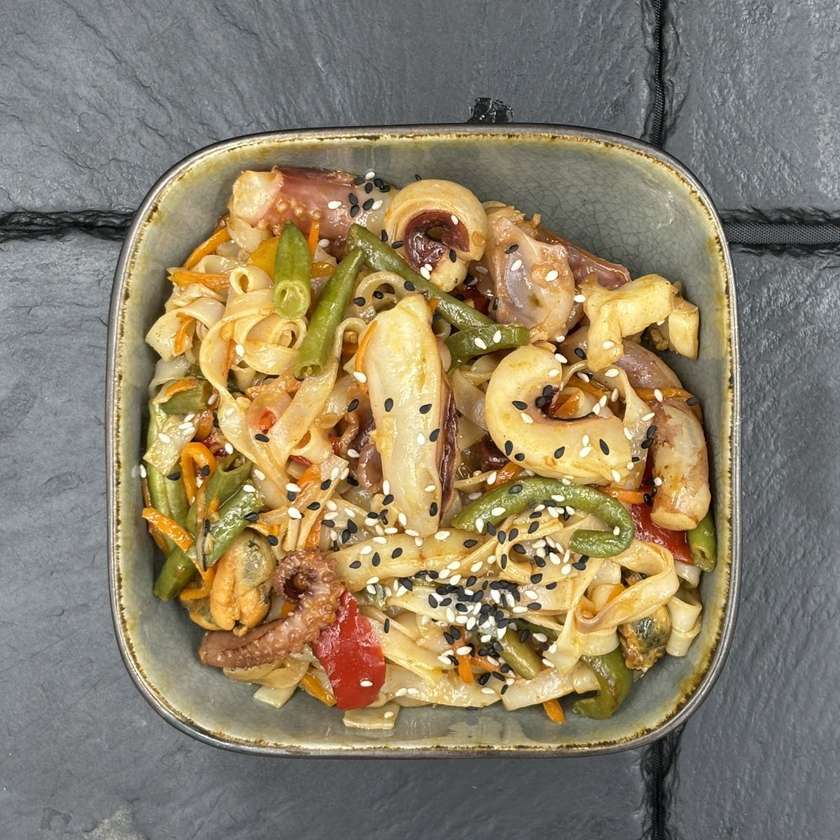 Rice Noodles with Seafood