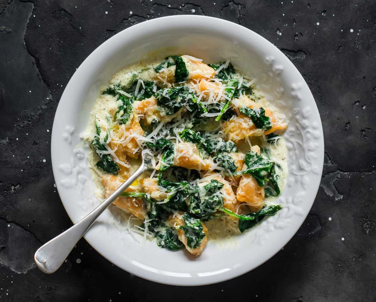 Baked Chicken Gnocchi with Spinach