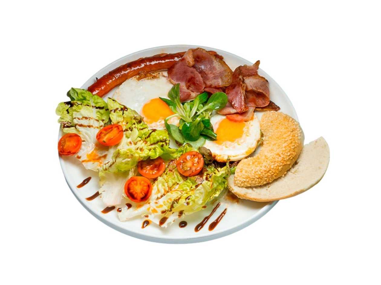Sausages & Eggs with Bagel
