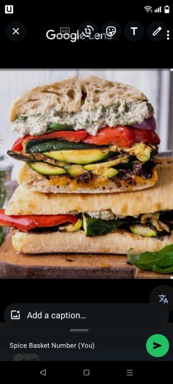 Grilled veggie sandwich