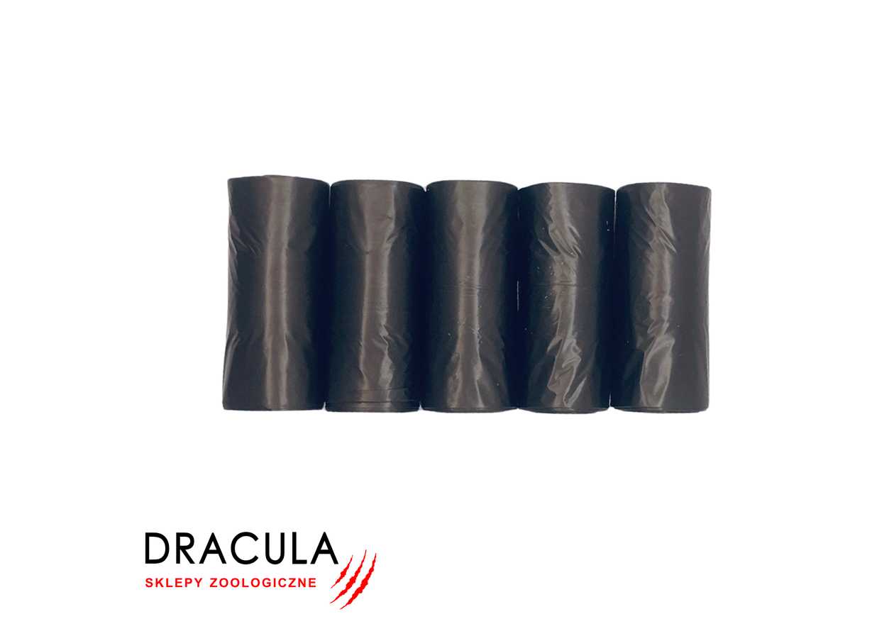 BLACK Poop bags 75 pcs