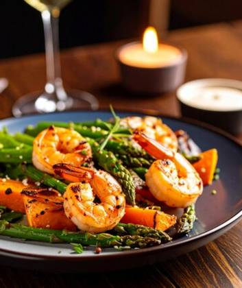 Rojões com Camarão