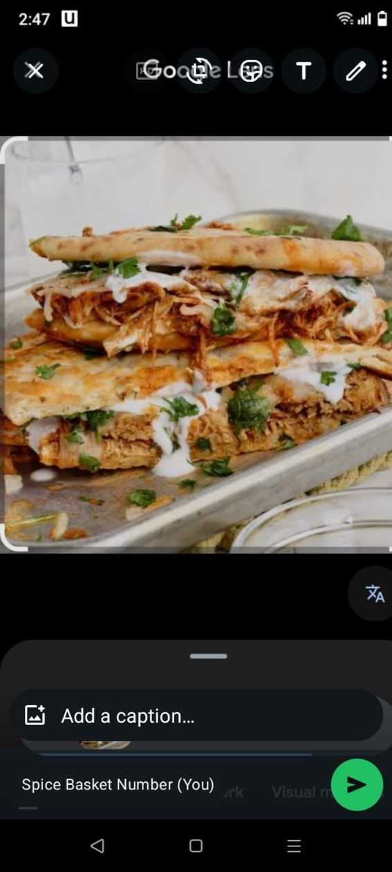 Chicken tikka sanwdwich