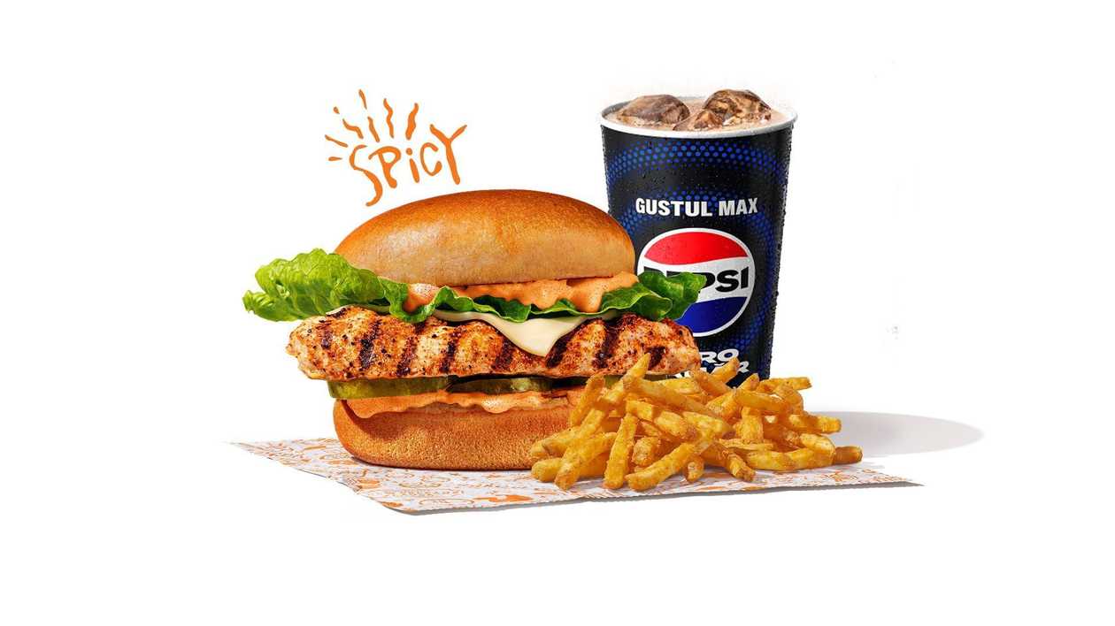 Spicy Chicken Sandwich Large Meal