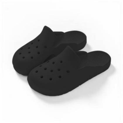 Casual Retro Series Soft Sole Slippers(Black,41-42)