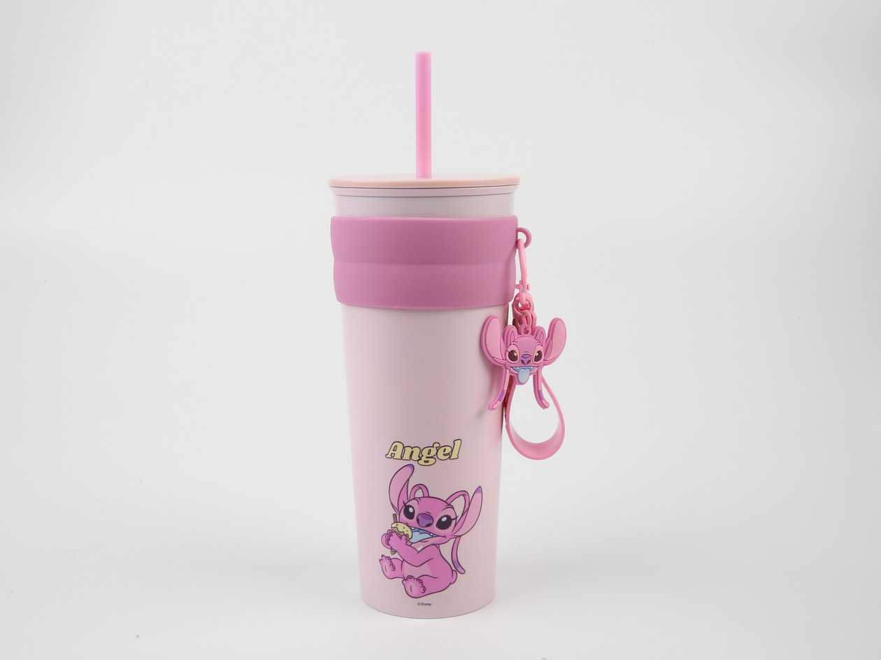 Disney Lilo & Stitch Collection Stainless Steel Tumber with Pendant and Straw 800mL(Angel)