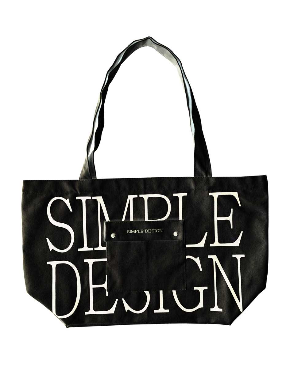 SIMPLE DESIGN Shopping Bag (Black)
