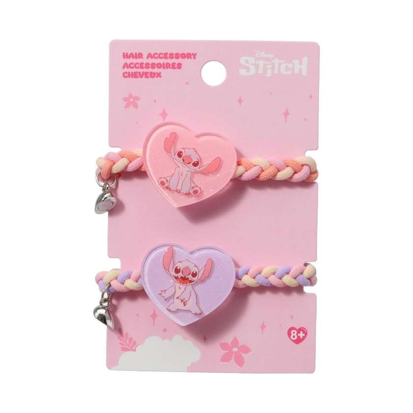 Disney Pink Collection Hair Ties (2 pcs)(Stitch)