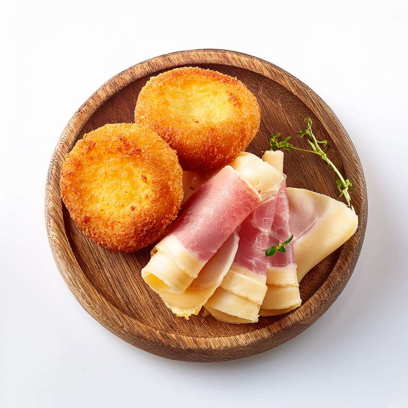 Fried Cheese with Ham