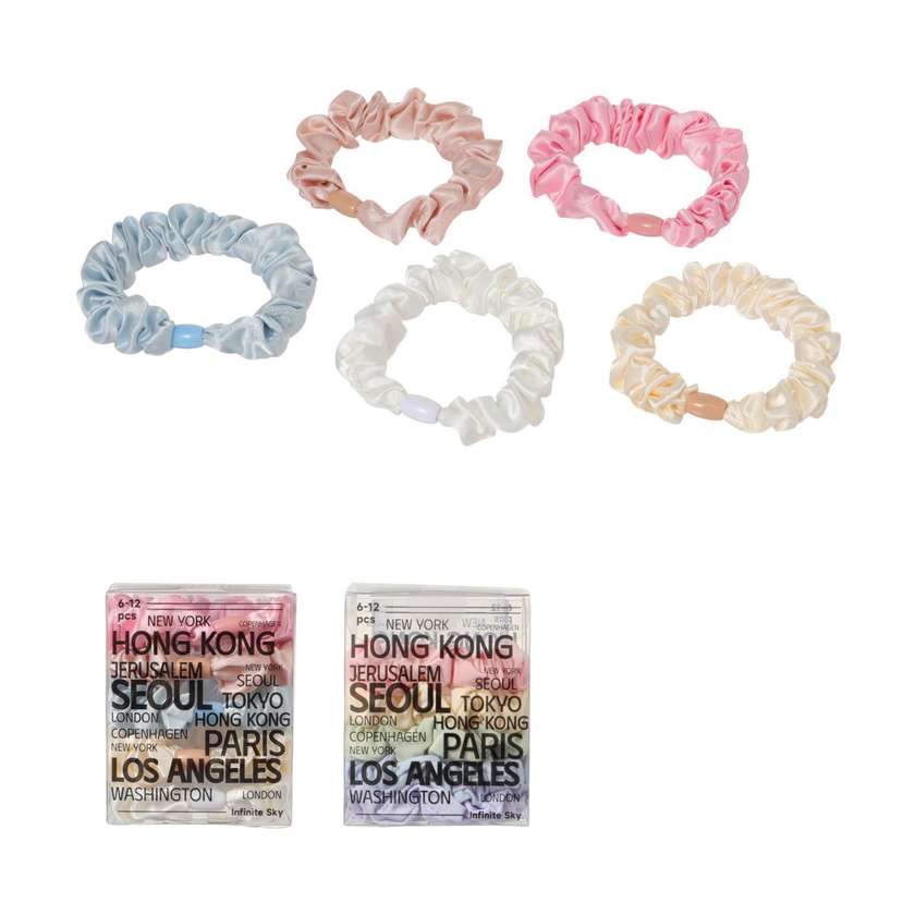 Satin Hair Ties in Box (5 pcs)