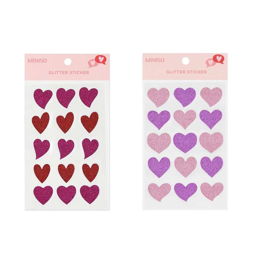 Pink Romance Series Glitter Stickers (2 Assorted Models)